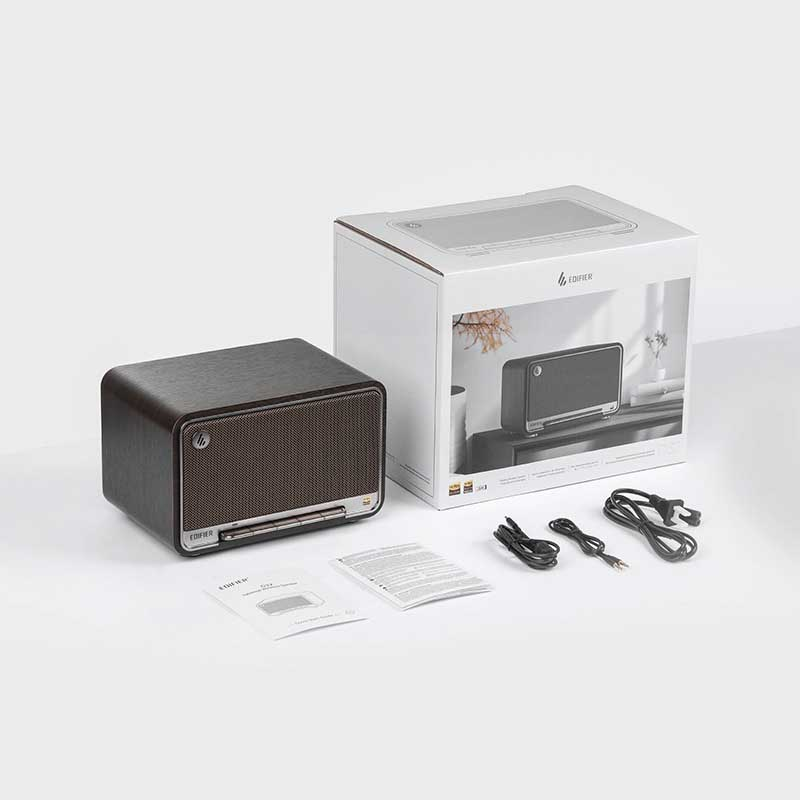 Loa Bluetooth D32 màu đen - nâu